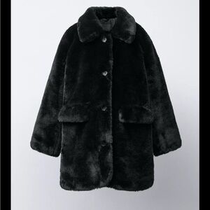 Zara m Black Teddy Jacket